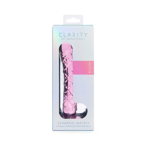 Clarity Seraphic Matrix Blush Glass Dildo