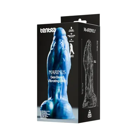 Tentra Marinus Sea Beast Vibrating Dildo Blue
