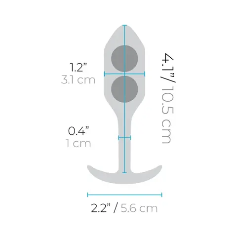 b-Vibe Snug Plug 2 Weighted Silicone Anal Plug in Coral