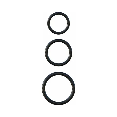 Fantasy C-Ringz Silicone 3-Ring Stamina Set Black