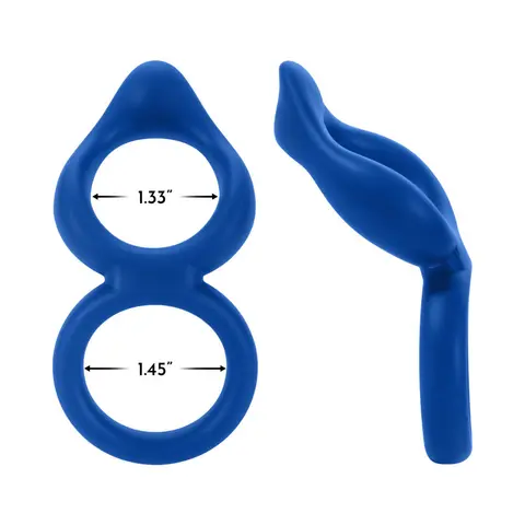 Forto F-88 Liquid Silicone Cock & Ball Ring in Blue