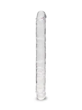 15 inch double ended clear jelly dildo