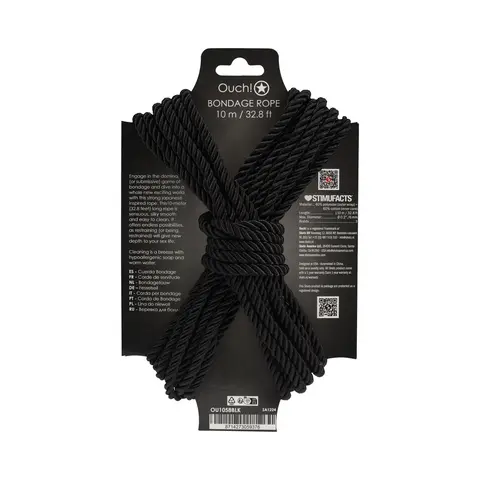 Ouch! Bondage Rope 10 m Nylon in Black