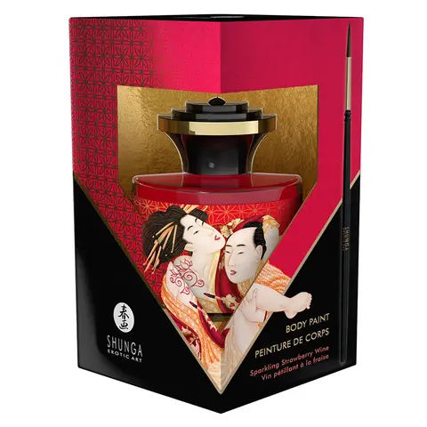 Shunga Body Paint Sparkling Strawberry Wine 1.7 oz.
