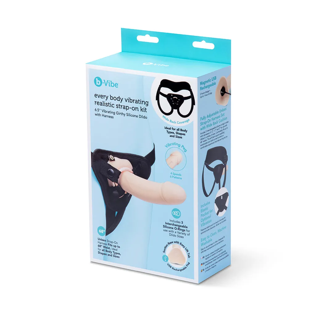 b-Vibe Every Body Vibrating Realistic Strap-On Kit