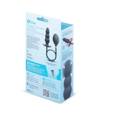 b-Vibe Beaded Inflatable Anal Plug with Hand Pump