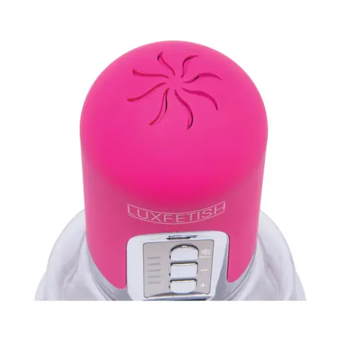 Lux Fetish Rechargeable 4-function Auto Pussy Pump with Clit Clamp