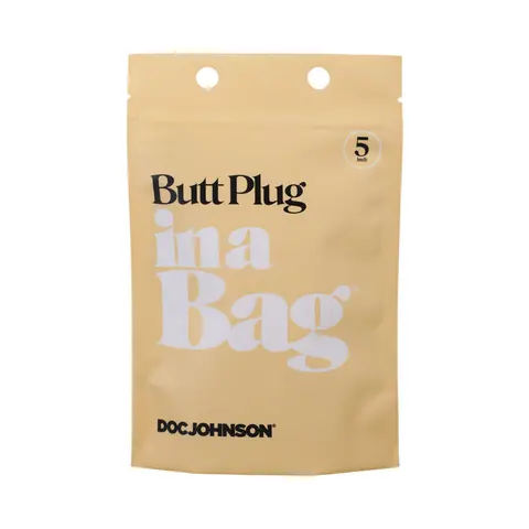 Doc Johnson Butt Plug In A Bag 5 in. Silicone Black