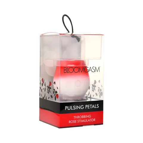 Bloomgasm Pulsing Petals Throbbing Rose Stimulator in Red