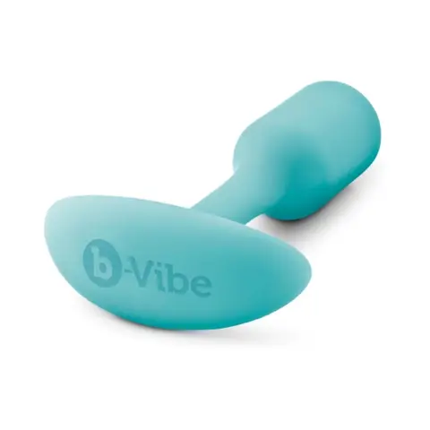 B-Vibe Snug Plug 1 Weighted Silicone Anal Plug in Mint