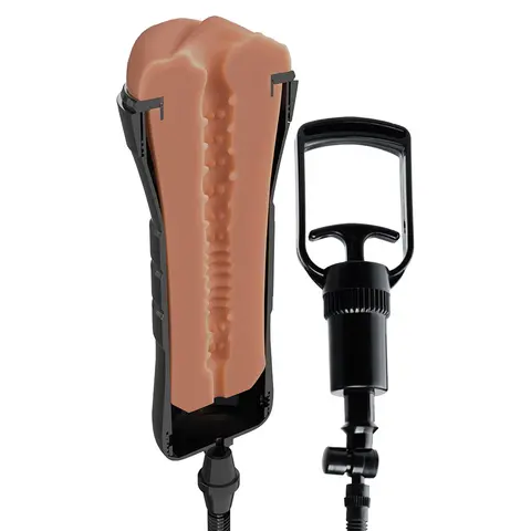 PDX Extreme Wet Pussies Super Sucker XXL Stroker in Brown