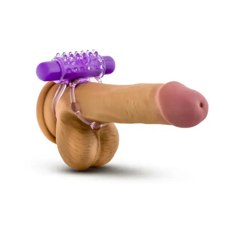 Play with Me The Player Vibrating Double Strap Cockring Purple