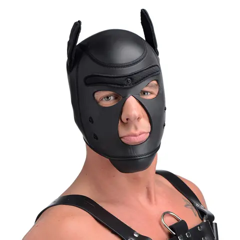 Master Series Spike Neoprene Puppy Hood Black