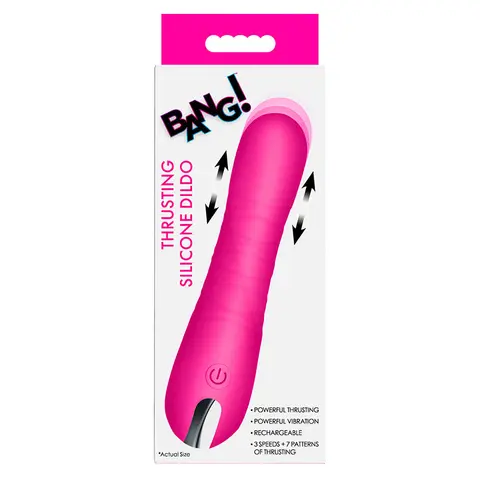Bang! Thrusting Silicone Dildo in Pink