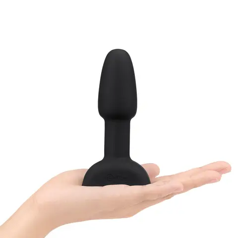 b-Vibe Rimming Petite Rotating and Vibrating Remote Control Plug in Black