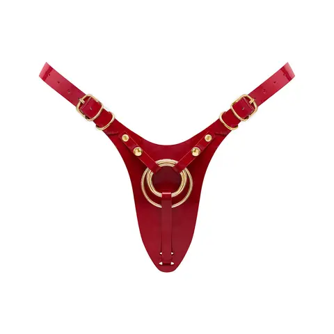 Strap-On-Me Leatherette Harness Fabulous One Size Red Glossy