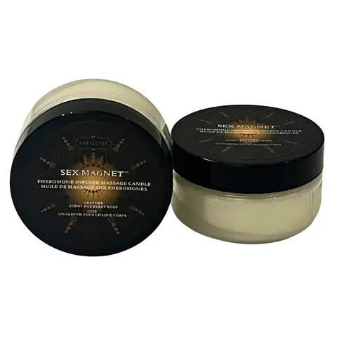 Kama Sutra Sex Magnet Pheromone Massage Candle Leather 1.7 oz.