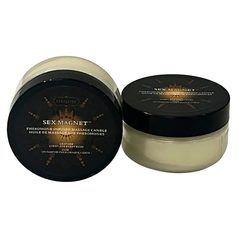 Kama Sutra Sex Magnet Pheromone Massage Candle Leather 1.7 oz.