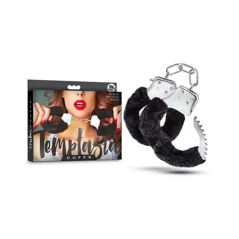 Temptasia Adjustable Faux Fur Cuffs in Black