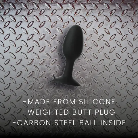 Prowler RED Weighted Butt Plug Black Small