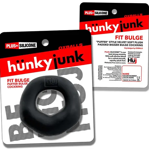 Hunkyjunk Fit Bulge Hung-Style Cockring Black Fog