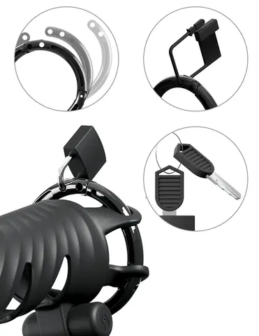 Fantasy C-Ringz ControlCore Harness Remote Vibrating Cock Blocker Black