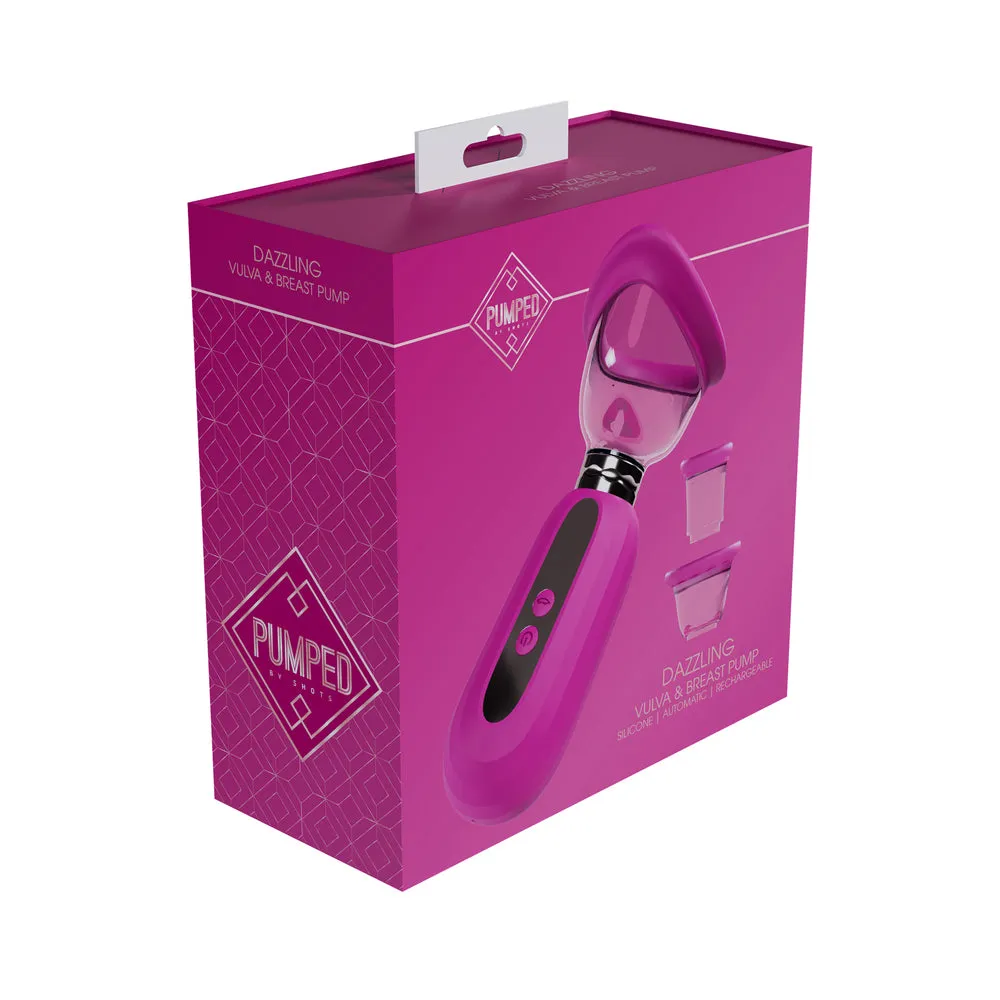 Pumped Dazzling Automatic Rechargeable Vulva & Breast Pump in Pink