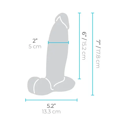 b-Vibe Slipskin Realistic Silicone Dildo 7 in. Girthy in Mocha