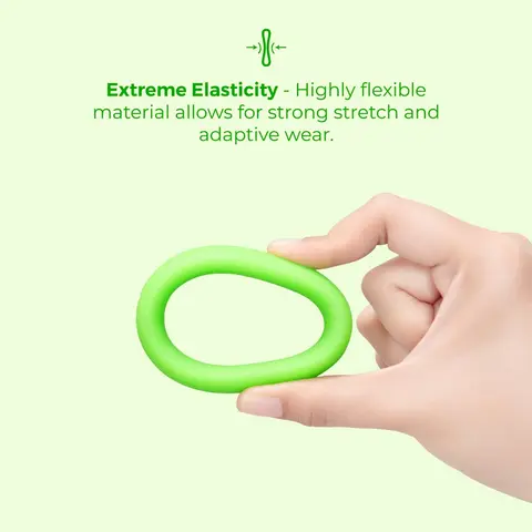 b-Vibe Snug Ring 45mm Snug Fit Silicone C-Ring in Green