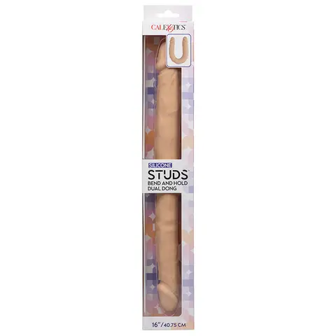 Silicone Studs Bend and Hold Dual Dong Ivory 16 in.