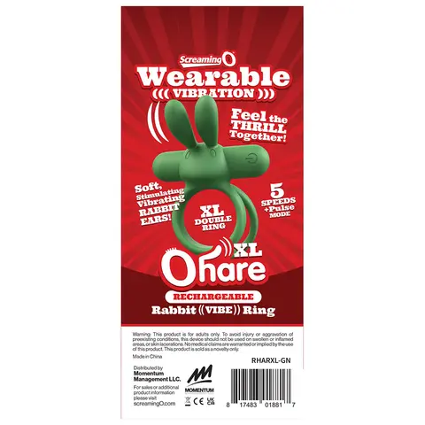 Screaming O Rechargeable Ohare XL in Green