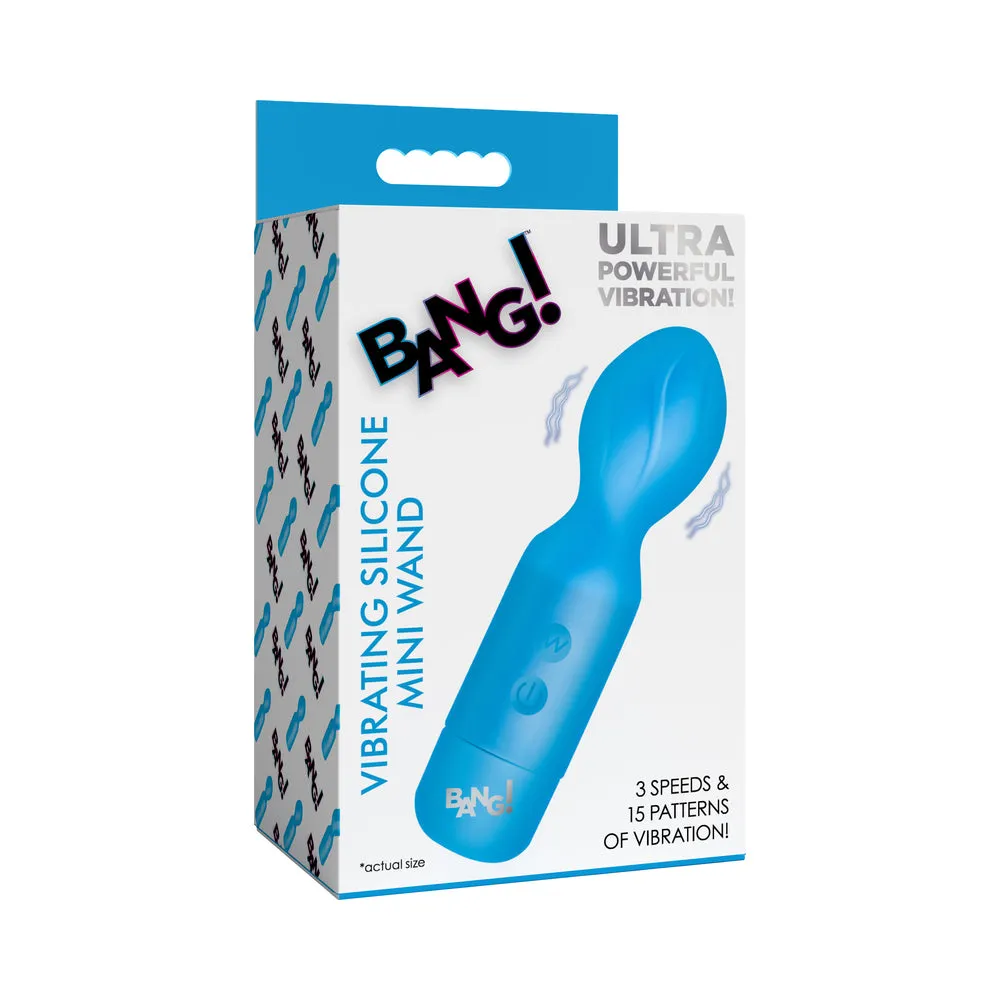 BANG! Vibrating Silicone Mini Wand in Blue