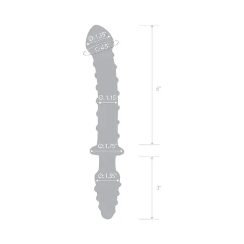 Glas 10 in. Mr. Swirly Double Ended Glass Dildo & Butt Plug