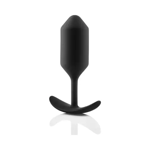 b-Vibe Snug Plug 3 Weighted Silicone Anal Plug in Black