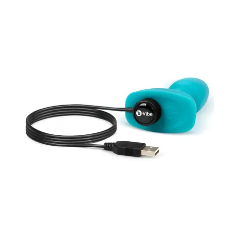 b-Vibe Rimming Petite Rotating and Vibrating Remote Control Plug in Teal