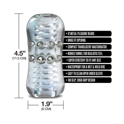 MSTR B8 Clear-View Beaded Stroker Head Banger