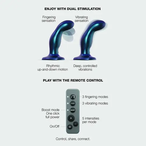 Strap-On-Me Fingering & Vibrating Dildo M in Blue