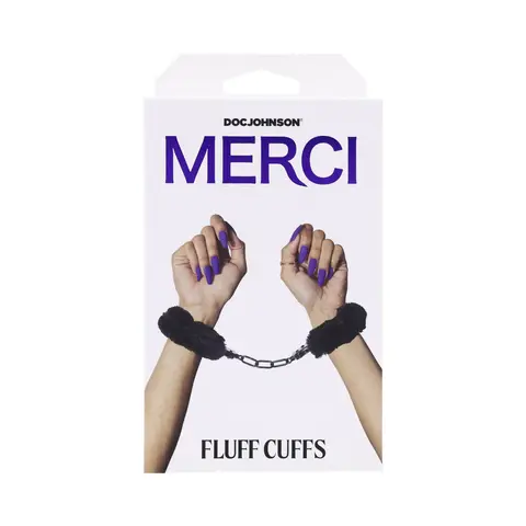 Merci Fluff Cuffs in Black