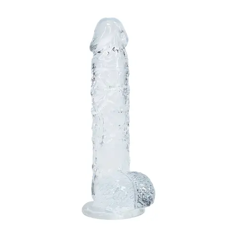 RealRock Realistic 5 in. Dildo with Balls in Clear