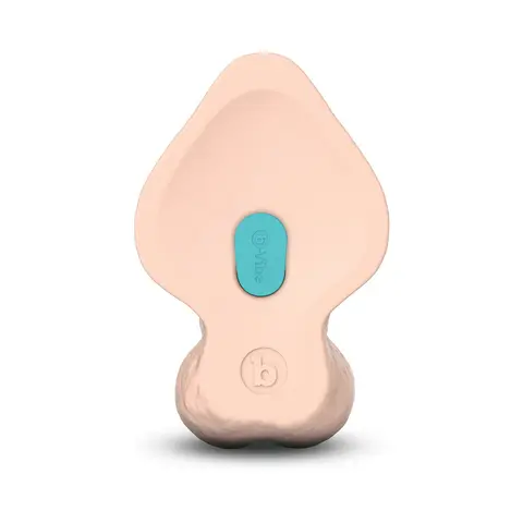 b-Vibe Slipskin Realistic Silicone Dildo 10 in. Curved Cream