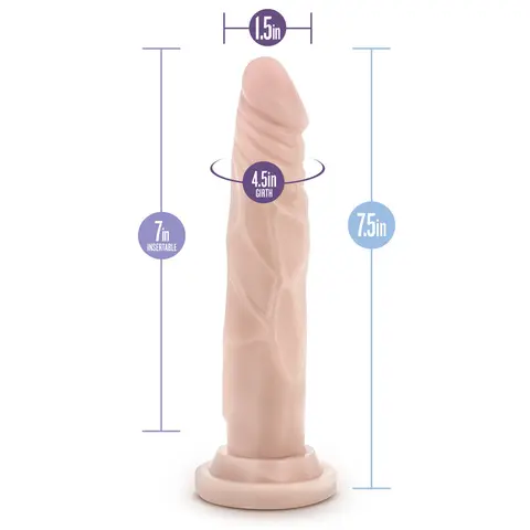Dr. Skin Silicone Dr. Carter Realistic 7 in. Posable Dildo in Beige