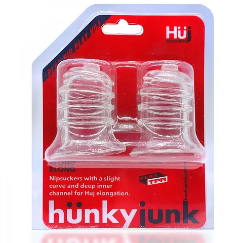 Hunkyjunk ELONG Wide Base Nipsucker in Clear