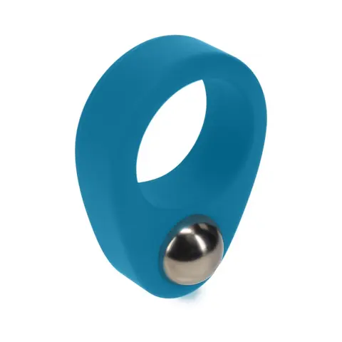 LEVELZ Liquid Silicone Single Weighted Ball Cock Ring in Teal