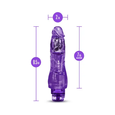 Naturally Yours Fantasy Vibe Realistic 8.5 in. Vibrating Dildo in Purple