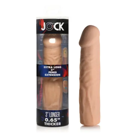Jock Extra Long Penis Extension Sleeve 3 in. in Light
