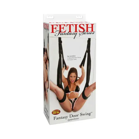 Fetish Fantasy Series Adjustable Fantasy Door Swing Black