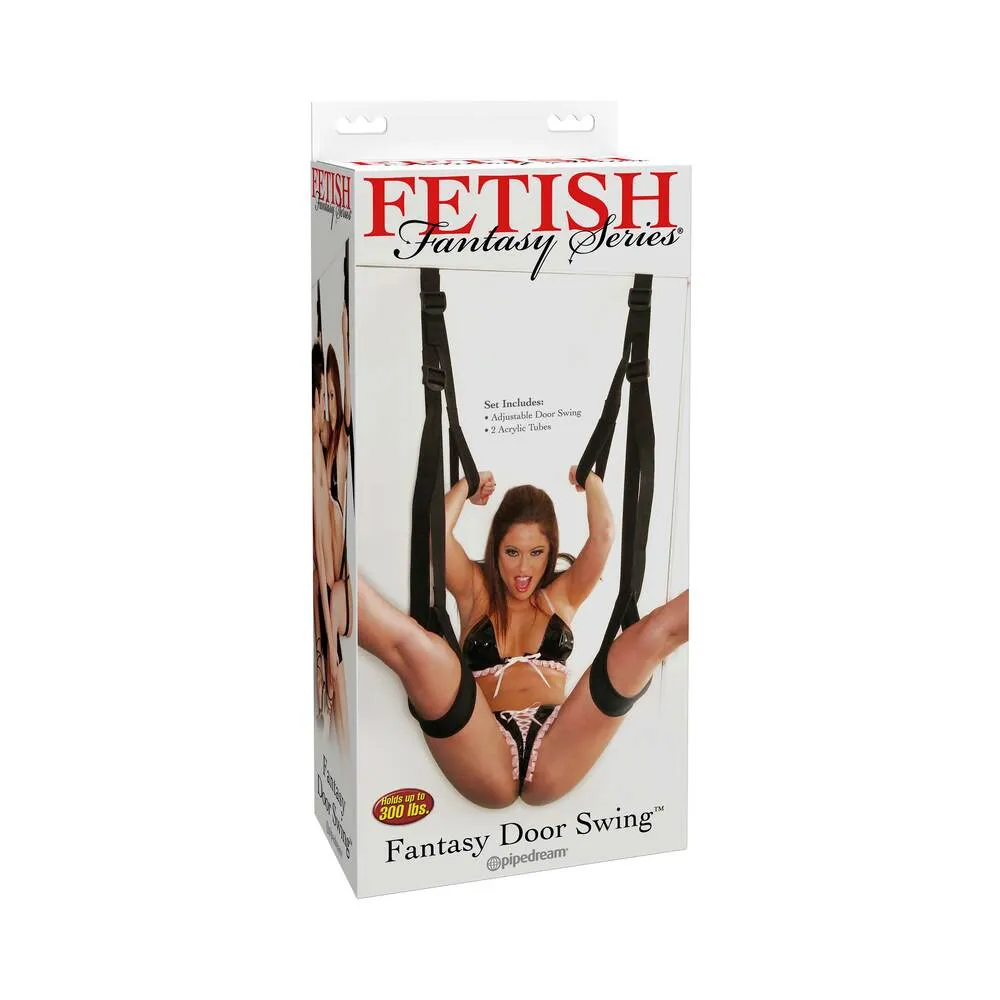 Fetish Fantasy Series Adjustable Fantasy Door Swing Black