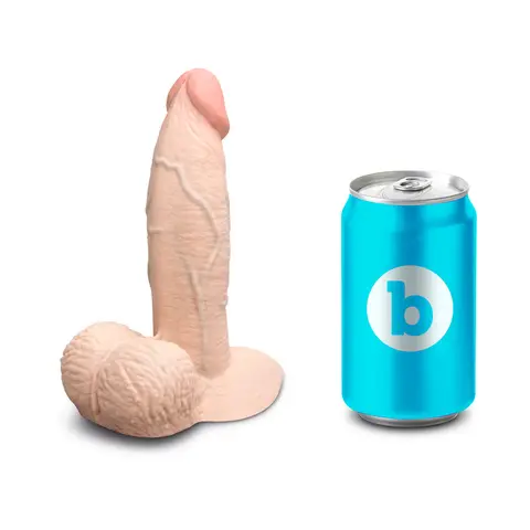b-Vibe Slipskin Realistic Silicone Dildo 6 in. Girthy Cream