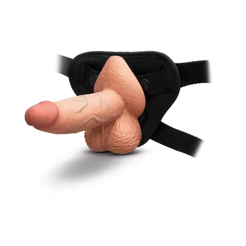 b-Vibe Slipskin Realistic Silicone Dildo 6 in. Girthy in Mocha