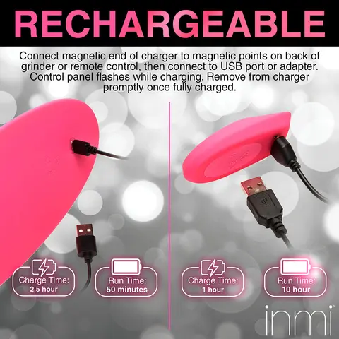 INMI Spin 'N' Grind Rotating & Vibrating Silicone Grinder